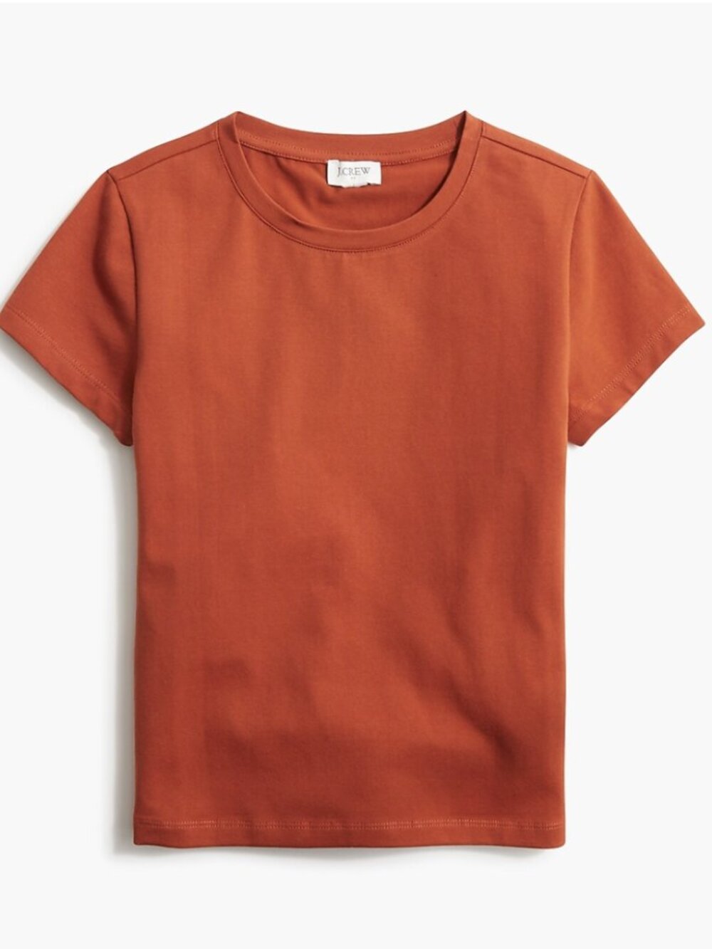 J. Crew Women's Crewneck Cropped Tee In Deep Ember